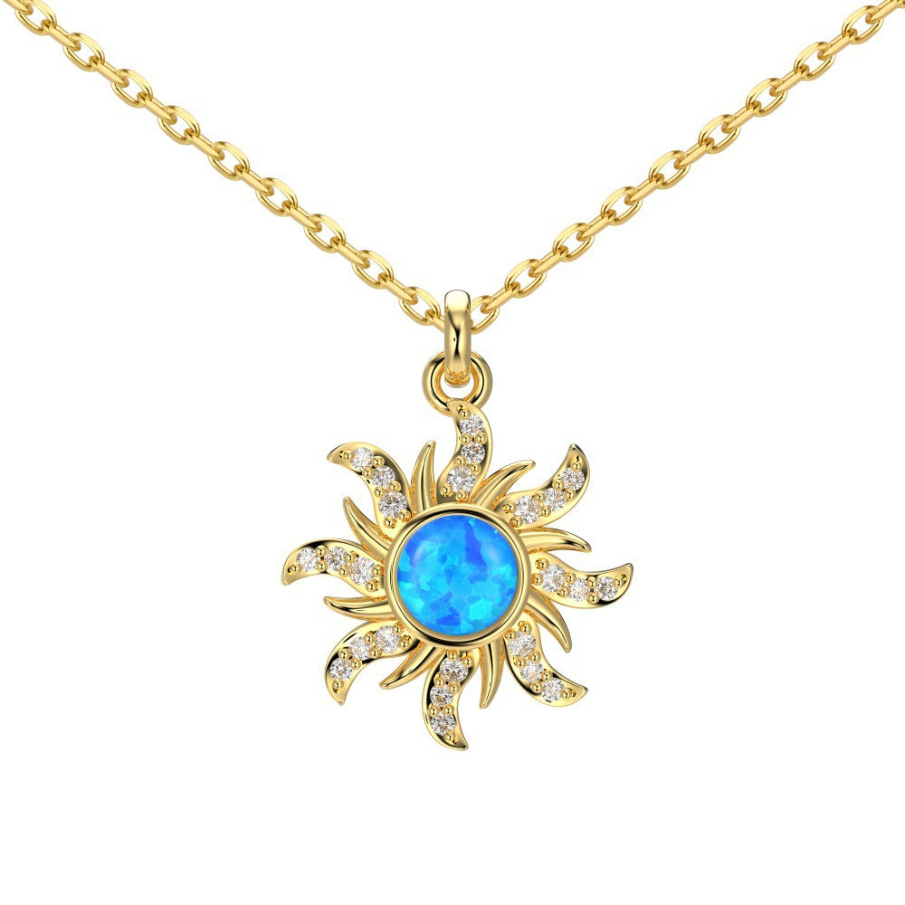 Sunflower Sun Pendant Chain