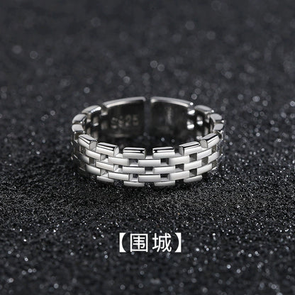 Men's Geometric Minimalist Ring Open-style