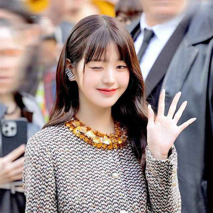 缪小姐字母耳夹张元英同款耳环轻奢甜美气质耳环时尚百搭高级耳饰