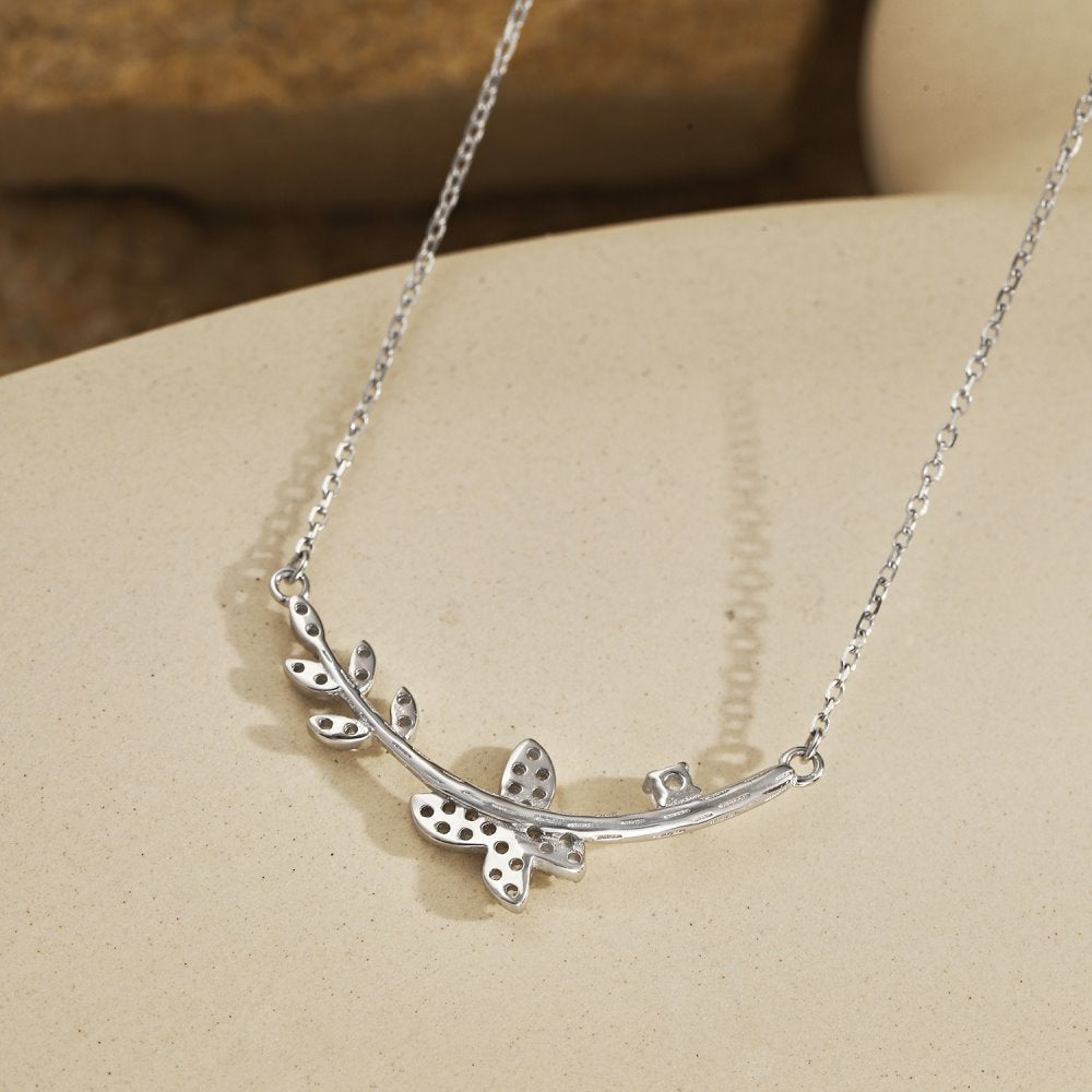 Butterfly Sterling Silver Choker Necklace