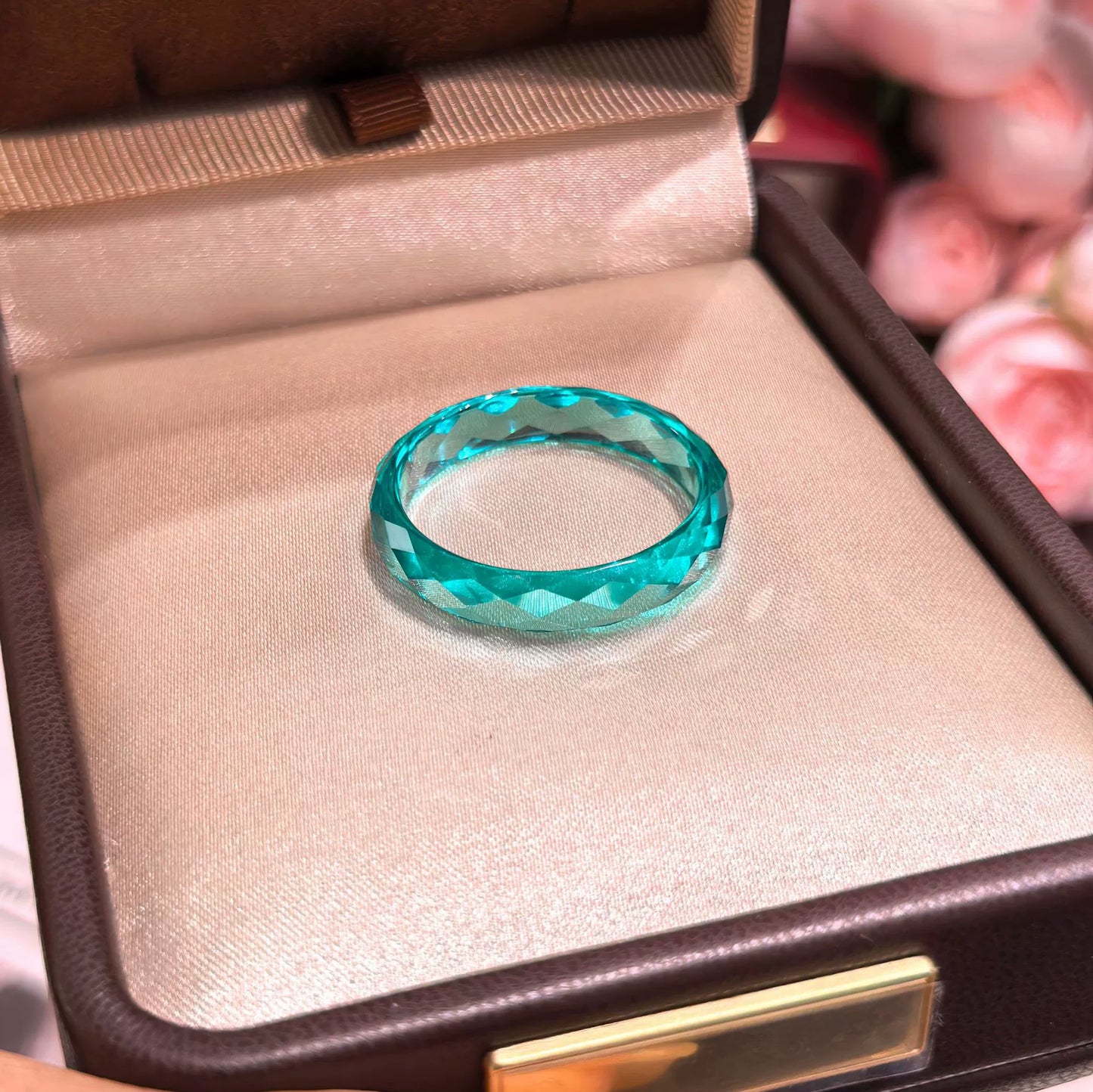 Lab Grown Diamond Band Wedding Ring Neon Blue | JIMMY JEWELRY