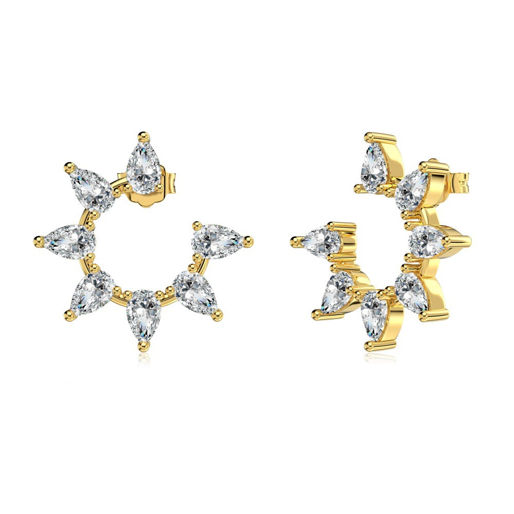 Flower Shape Stud Earrings for Women