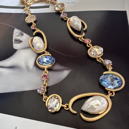 Oscar de la Renta O-Ring Glass Pearl Necklace women