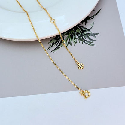 Tory Burch Heart Logo Pendant Metal Necklace