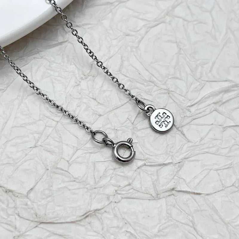 Tory Burch Sparkling Rhinestone Necklace Metal Women - JIMMY JEWELRY 01