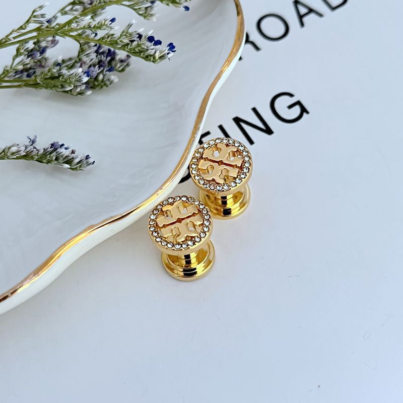 Tory Burch Miller Pave Stud Earrings For Women