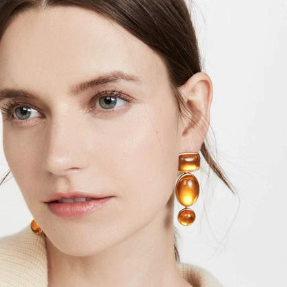 Vintage Baroque Geometric Drop Earrings