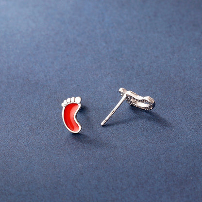 Foot Feet Stud Earrings