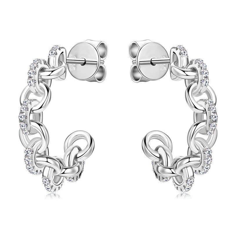 Moissanite Linked Drop Earrings