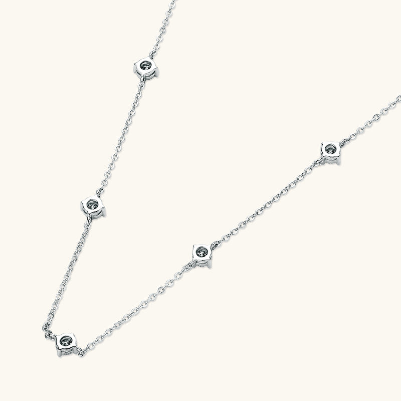 Sparkling Moissanite Dot Necklace