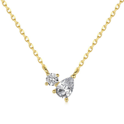 Double 5A Cubic Zirconia Pendant Necklace