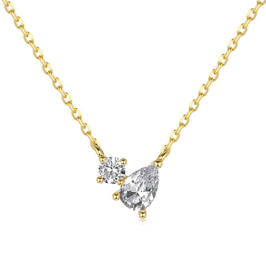 Double 5A Cubic Zirconia Pendant Necklace