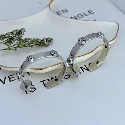 Tory Burch Signature Metal Earrings - JIMMY JEWELRY 01