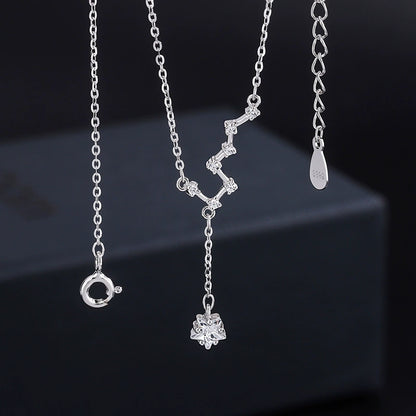 s925 sterling silver Big Dipper pendant necklace women