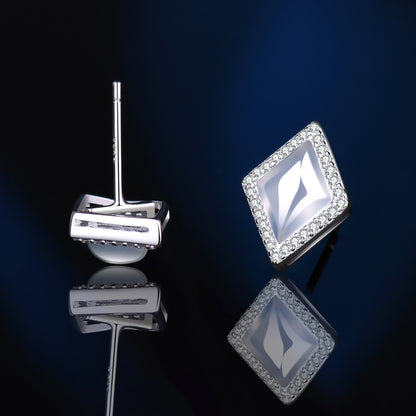 rhombus diamond earring