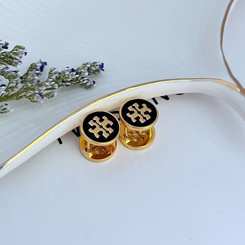 Tory Burch Enamel Rhinestone Reversible Earrings