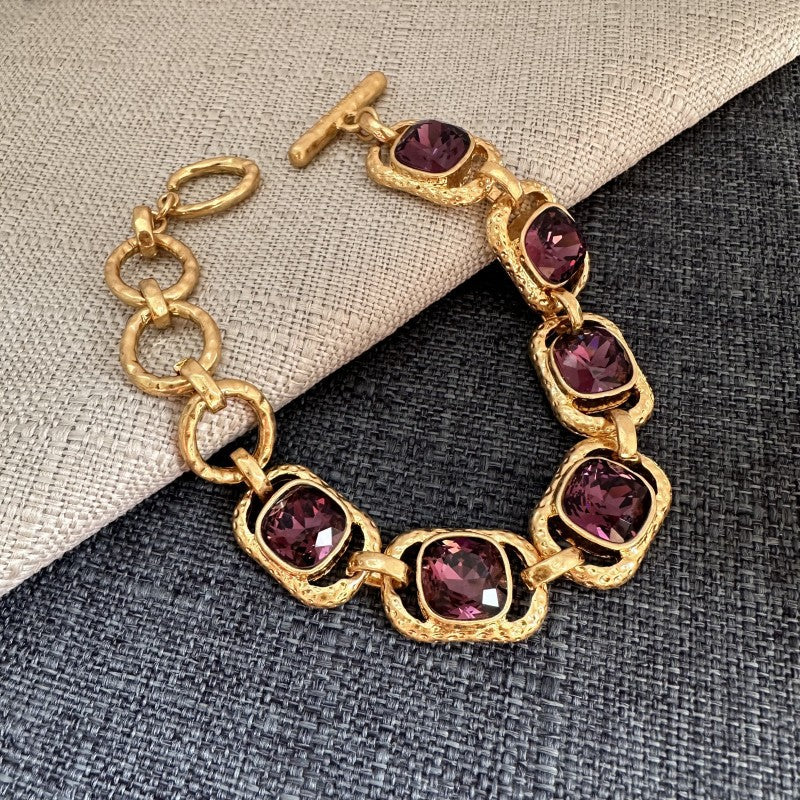 Oscar de la Renta Square Crystal Toggle Bracelet women