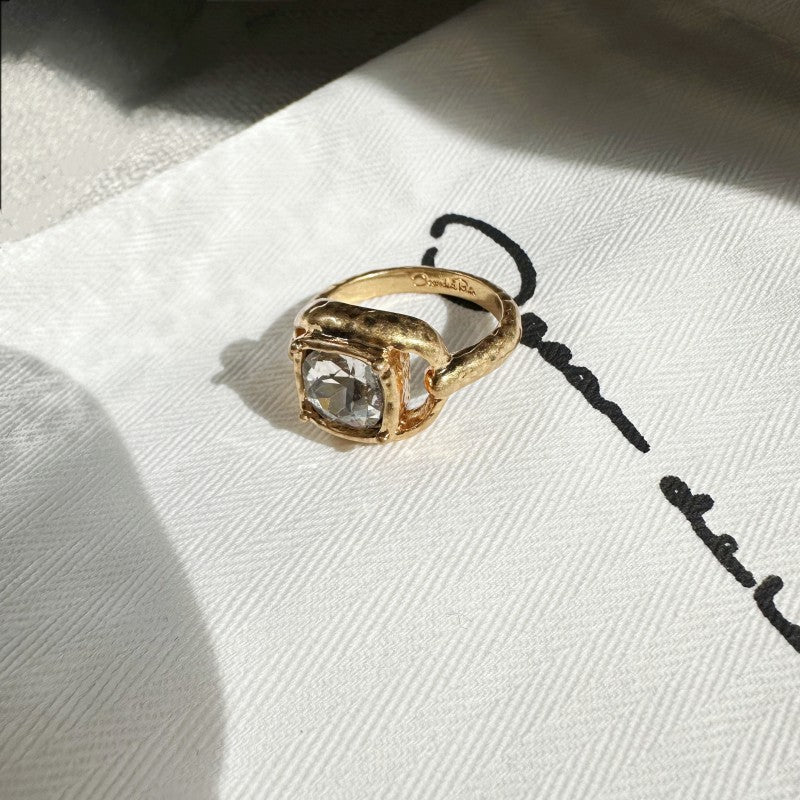 Oscar de la Renta Vintage-Textured Square Ring women