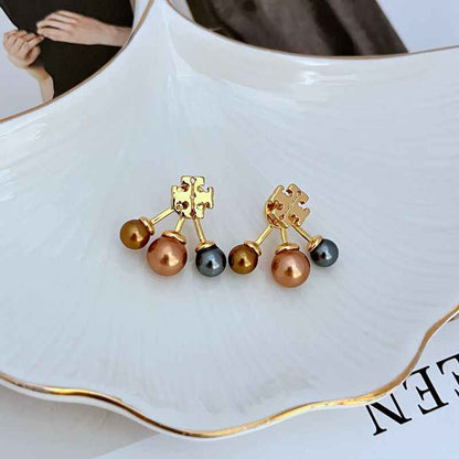 欧美时尚轻奢气质甜美优雅镶嵌珍珠可拆卸小众女款精美耳钉