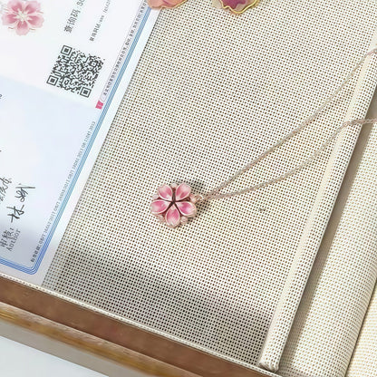 S925 Sterling Silver  Flower Pendant Openable Necklace