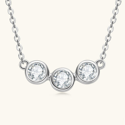 Three-Stone Moissanite Necklace