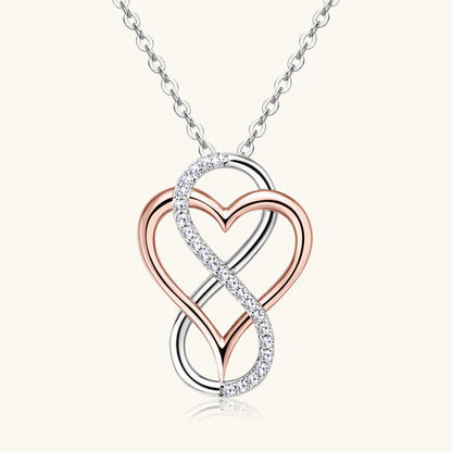 Linked Hearts Moissanite Necklace