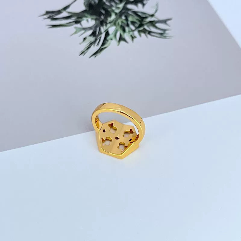 Tory Burch hexagonal diamond ring