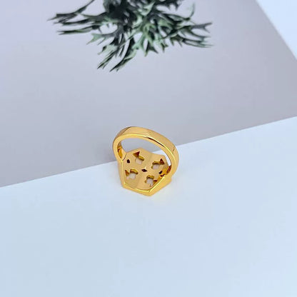 Tory Burch hexagonal diamond ring