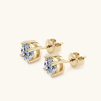 Moissanite Stud Earrings (0.5ct, 1ct, or 2ct)