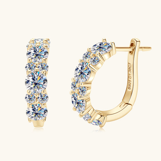 Silver Stud Crystal Earrings