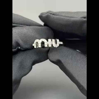 缪家新款气质可爱超闪镶钻开口戒指精致轻奢高级感百搭时尚戒指饰