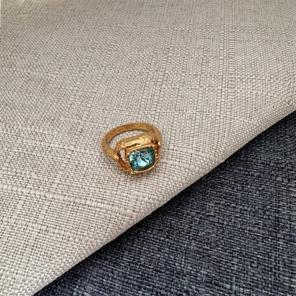 Oscar de la Renta Vintage-Textured Square Ring women