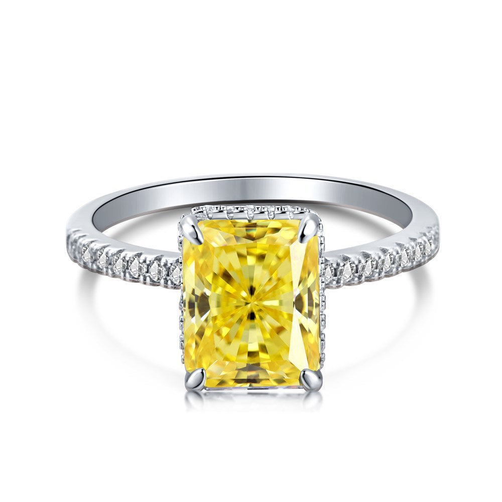 band yellow diamond ring