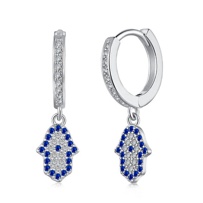 Evil Eye Farma Hand Hoop Earrings