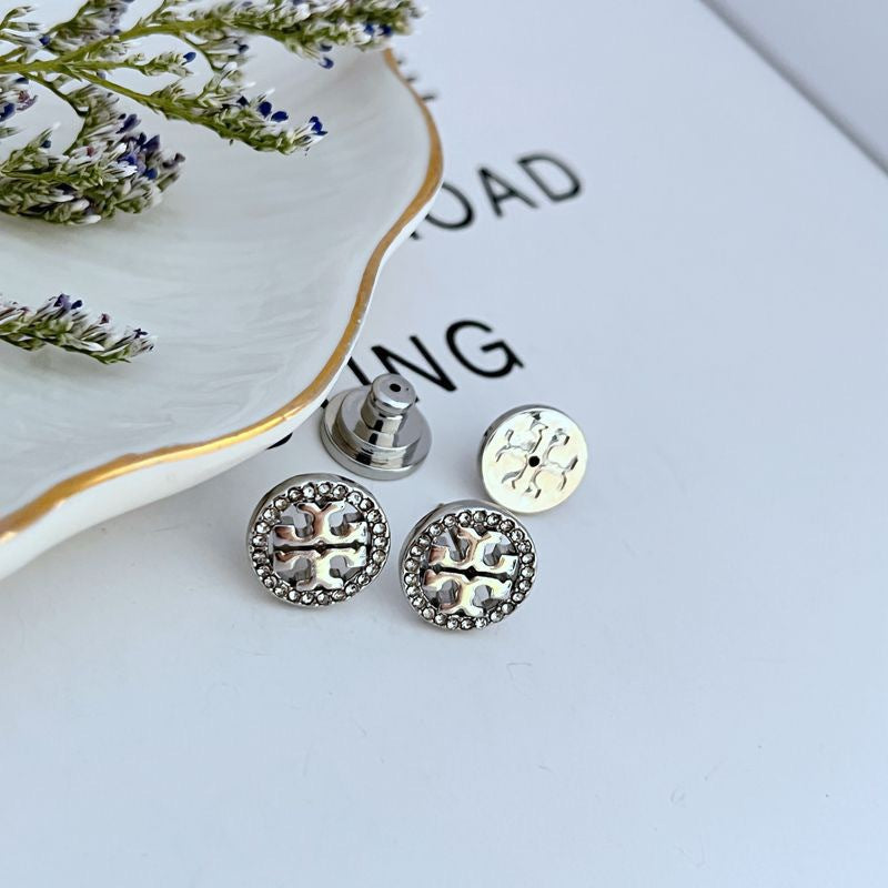 Tory Burch Miller Pave Stud Earrings For Women