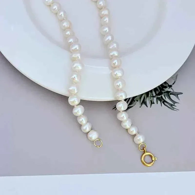 Tory Burch Elegant Freshwater Pearl Logo Necklace - JIMMY JEWELRY 01