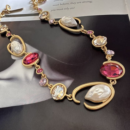 Oscar de la Renta O-Ring Glass Pearl Necklace women