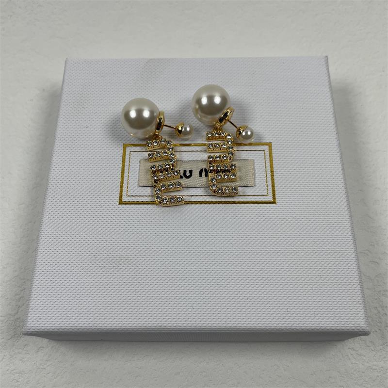 Miu Miu Pearl and Diamond Earrings – JIMMY JEWELRY