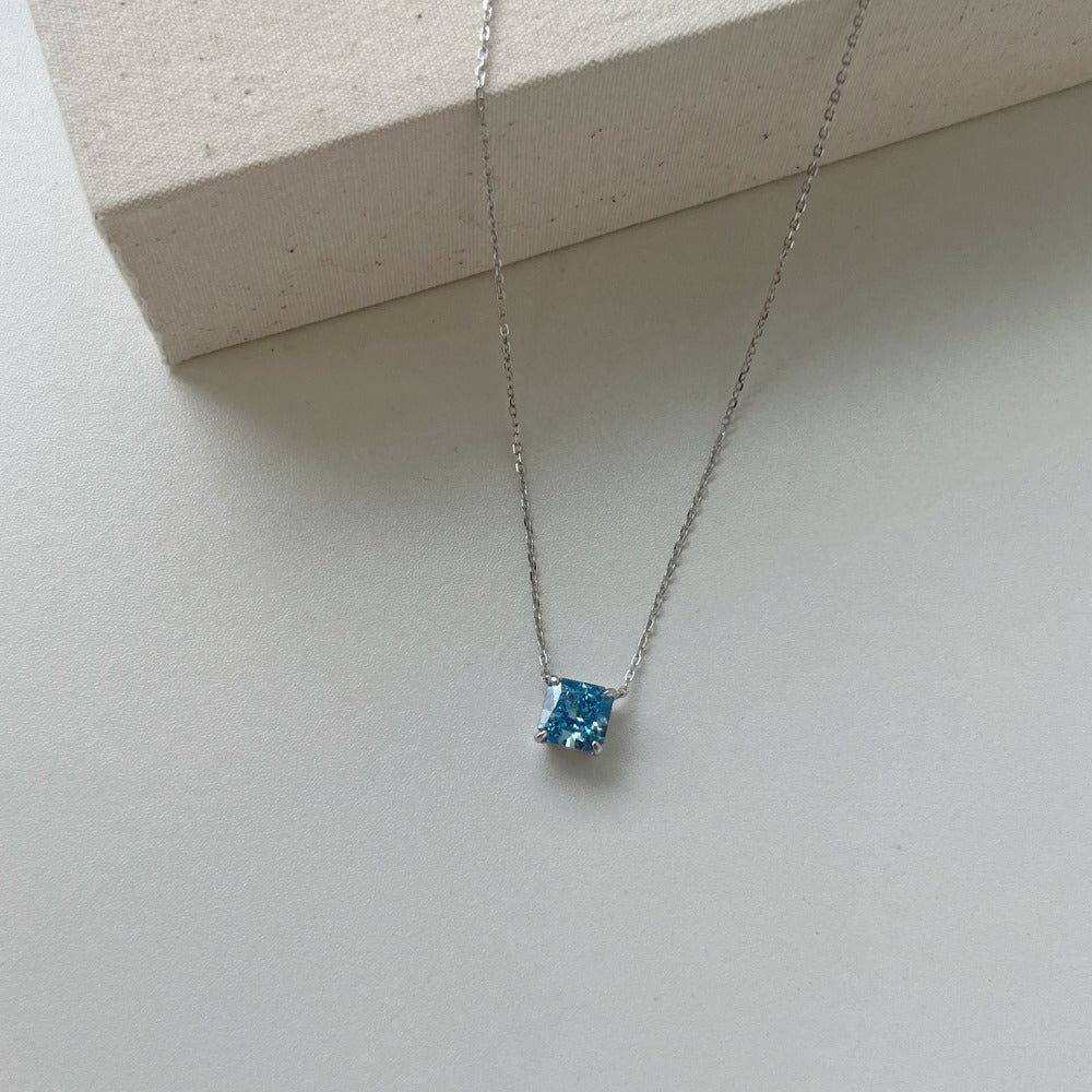 Square Cubic Zirconia Pendant