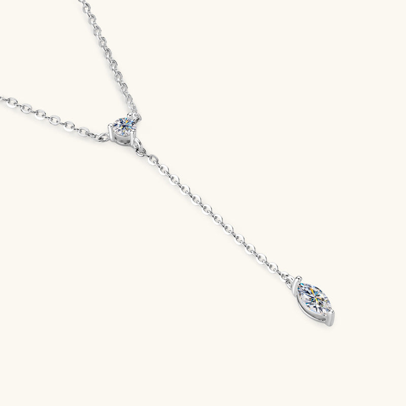 Elegant Moissanite Y Pendant Necklace