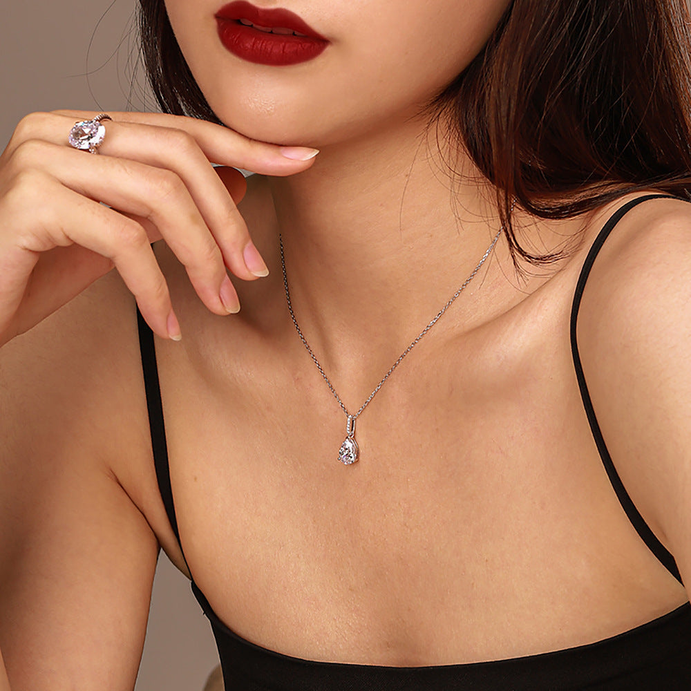 Heart Luxury Cubic Zircon Pendant Necklace