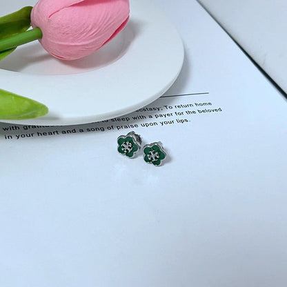 Tory Burch Exquisite Enamel Floral Metal Earrings