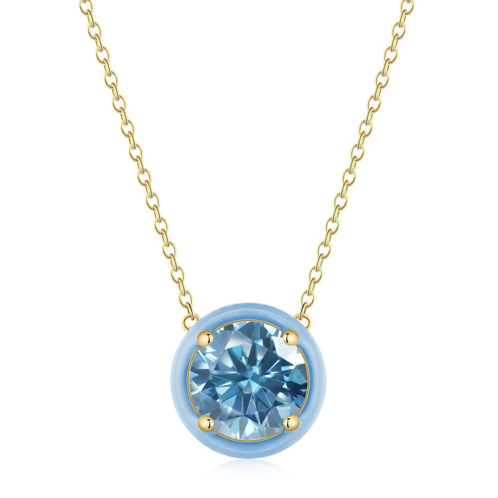 18K Gold Plated Enamel Necklace