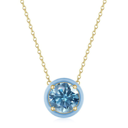 18K Gold Plated Enamel Necklace