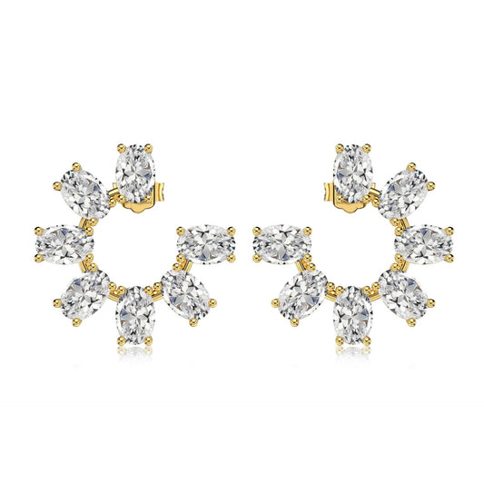 Symmetry Sun Flower Stud Earrings