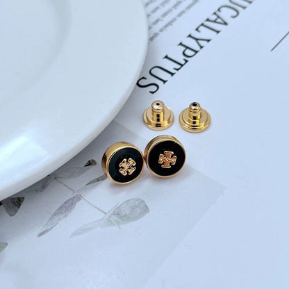 Tory Burch Kira Enamel Coin Stud Earrings