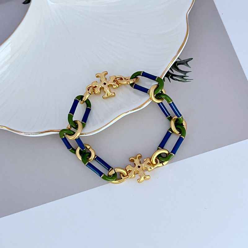 Tory Burch Enamel Chain Bracelet Necklace