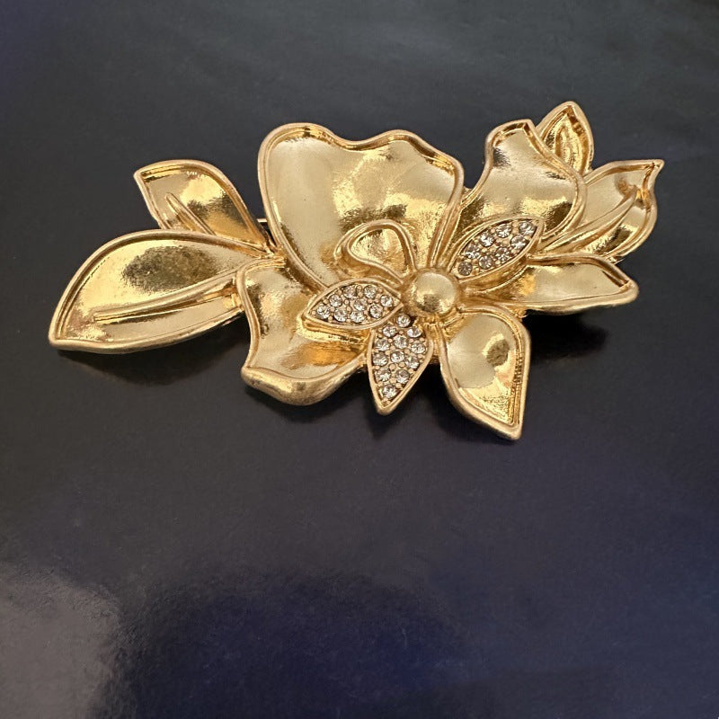 Oscar de la Renta Enamel Jasmine Flower Brooch