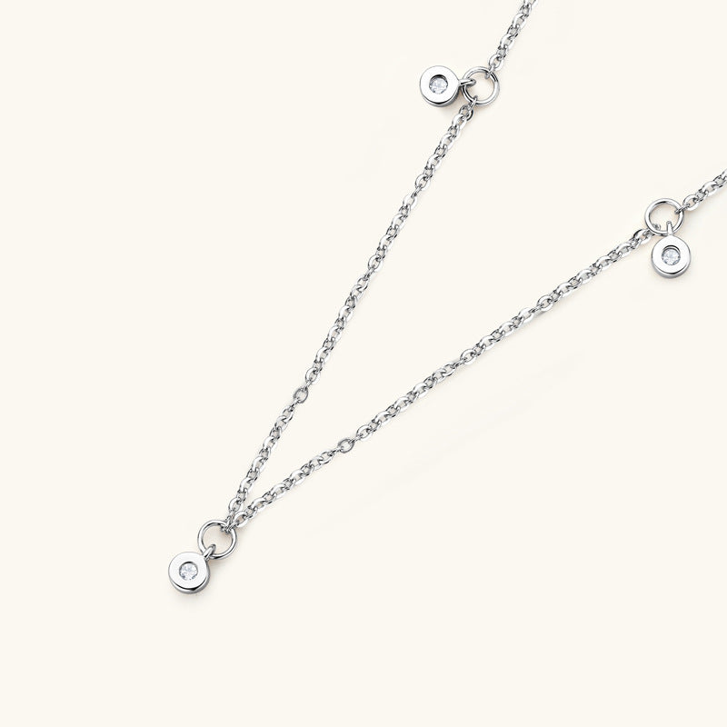 Sparkling Moissanite Dot Necklace