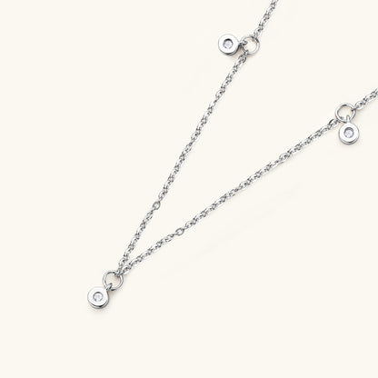 Sparkling Moissanite Dot Necklace